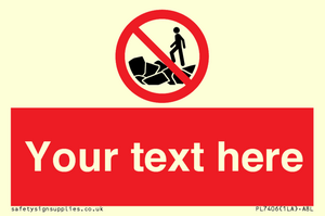 Custom No climbing on rocks